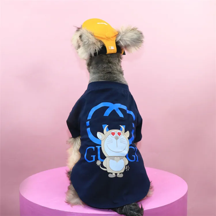 

2021 Top Quality Brands Large Breed Lovely Cartoon Patter Summer Pet Clothing Dog Clothes Lovely Cotton Coa