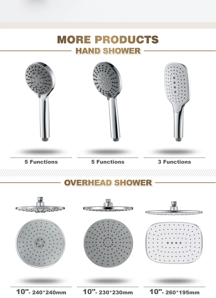 HIDEEP shower accessories shower ABS chrome bathroom hand shower head