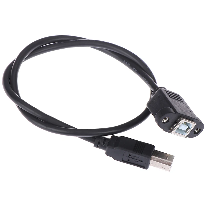 

One-Stop Service FBA Sending USB 2.0 Type B Male to Type B Female Printer Extension Cable With Panel Mount Screw Hole 30cm