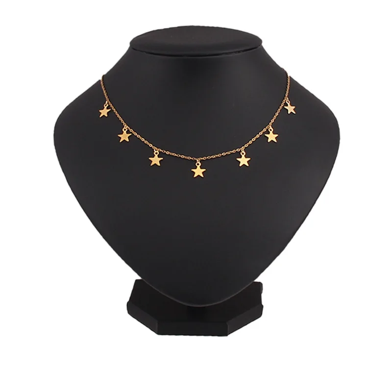 

2022 Fashion jewelry stainless steel Gold Silver Star Butterfly necklace bohemian pendant women's necklace Amazon hot sale, Gold color