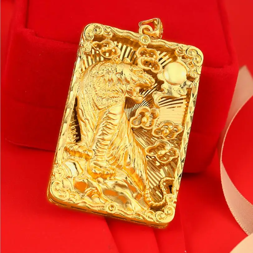 

National wind 24k gold pendant for men fashion classicanimal pendant jewelry for party long do not fade