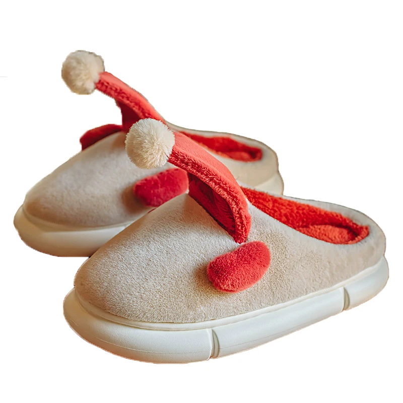 

Cartoon Cotton Slippers Autumn and Winter Christmas Cute Plush Indoor Home Non-Slip Soft Bottom Slippers, 5 colors