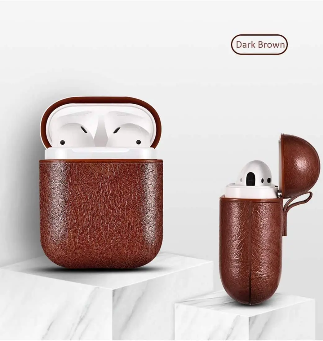 

24 Hours Shipping Luxury leather Case Hot Sale Factory Wholesale Protect Case Cover for Airpods 1/2 i11/i12/pro Earpods, As pictures (also can as costom)