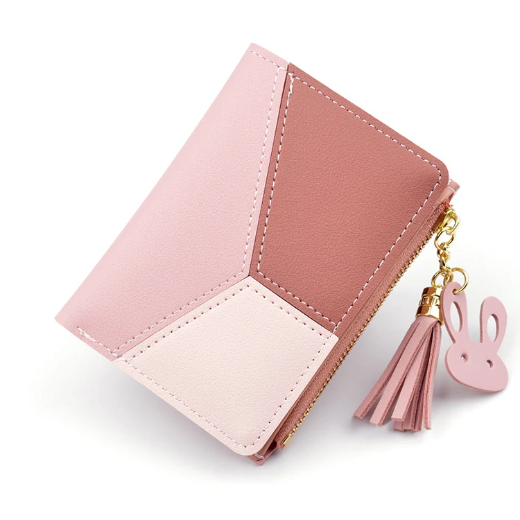 

New Purse Short Women's Zipper Fringe Bag Female Student Korean Edition Card Wallet Cheap Wallet