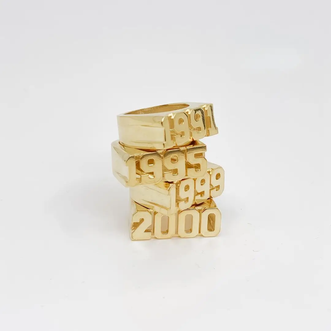

Personality Minimalist Punk Hip Hop Finger Gold Plated Alphabet Ring Jewelry For Unisex Christmas Gift 2021 Custom Name Ring, Picture shows