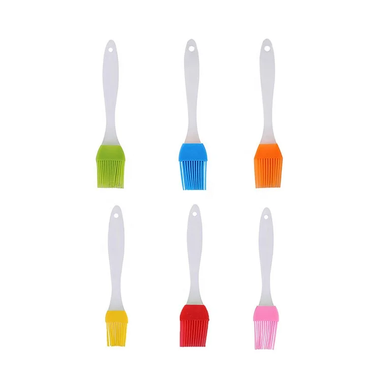 

7in Heat Resistant Kitchen Bakeware Tool Cooking Gadget Silicone BBQ Grill Pastry Basting Oil Color Brush for Cooking, Colorful