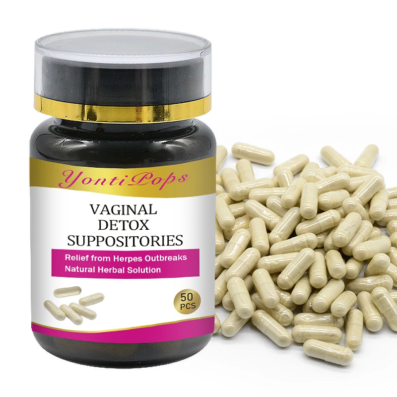 

100% pure natural herbal femininie yoni pops suppositories organic vaginal cleaning detox boric acid capsules