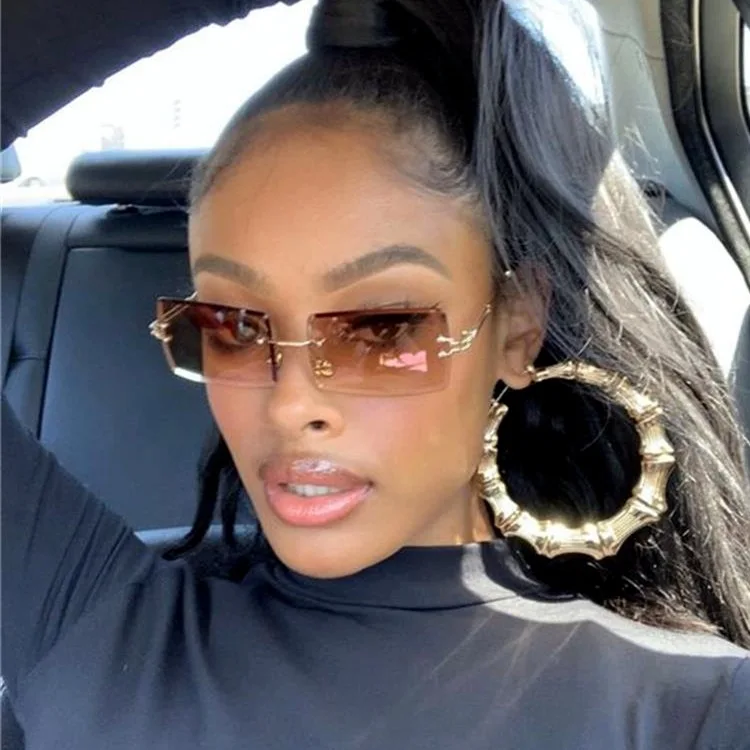 

Gold trim black 2000s women styelish sun glasses uv400 trendy square office sunglasses for women wholsesale