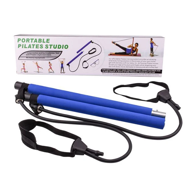 

Home Yoga Exercise Portable Pilates Bar With Adjustable Resistance Band