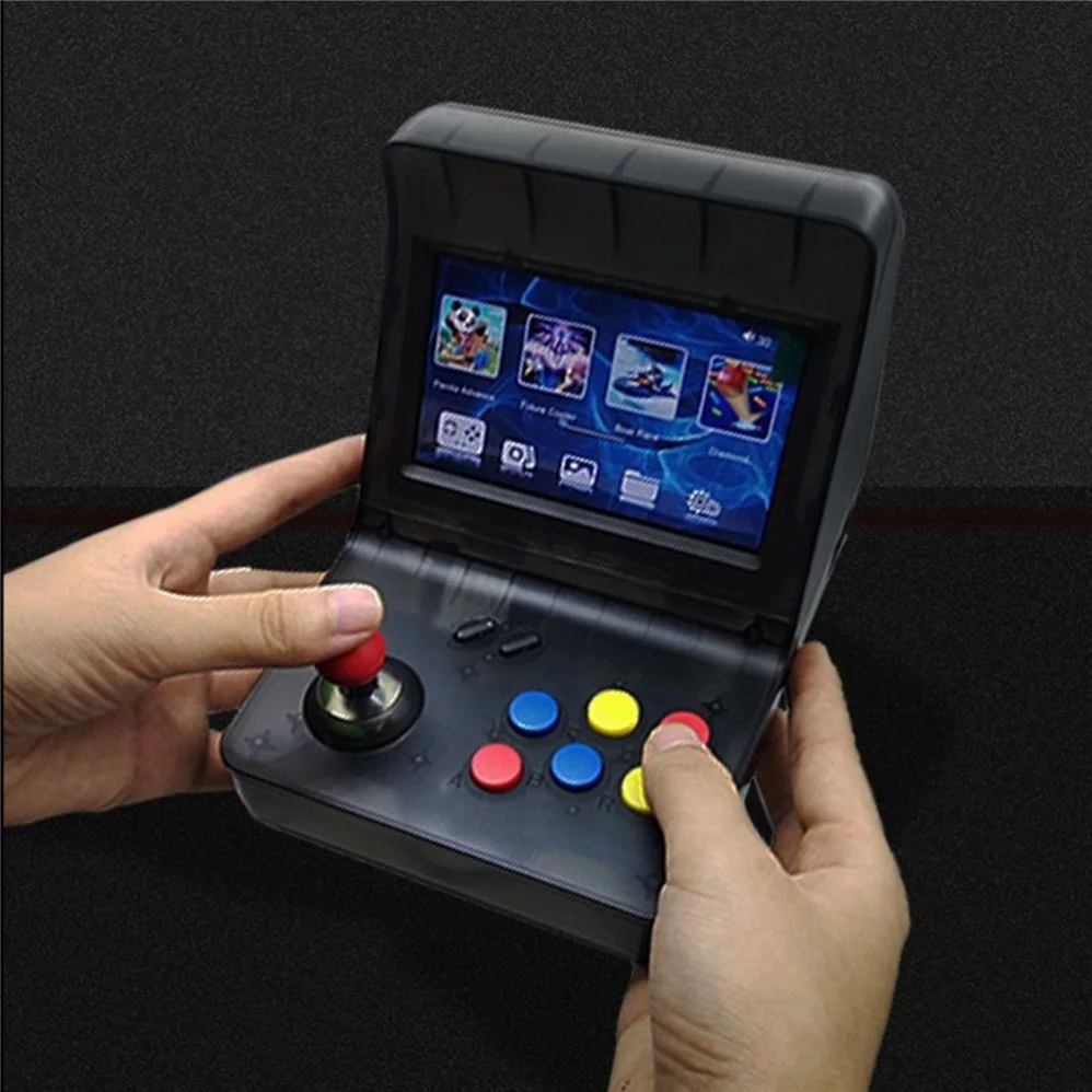 

Retro Game Console Portable Mp5 Player 16Gb 4.3" Full View Tft Screen 3000 Classic Games, Black transparent /white
