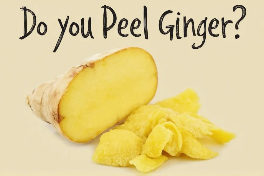 Close-up of hand scraping ginger with spoon instead of peeling