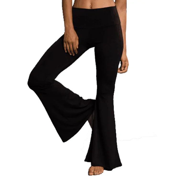 

2021 New Arrivals Fashion Women Pants Trousers Solid Color Hight Waist Stretchy Flare Pants For Women