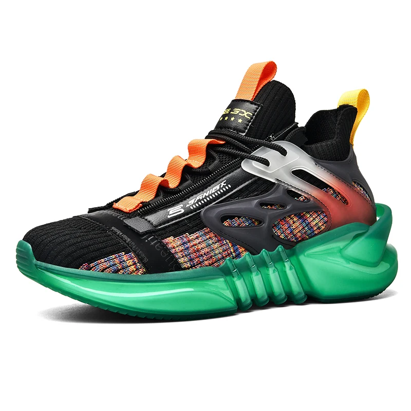 

2021 Men's Latest high-quality Fashion basketball shoes, sports versatile and comfortable sneakers, breathable mesh shoes, Black blue,white moon,white andblack green