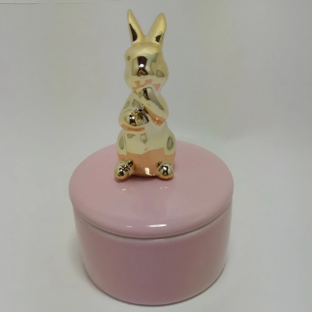 

Ceramic Rose Design Trinket Ring Jewelry Box