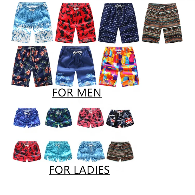 

Couple set shorts ladies and men Lover Beachwear Board short Summer beach wear