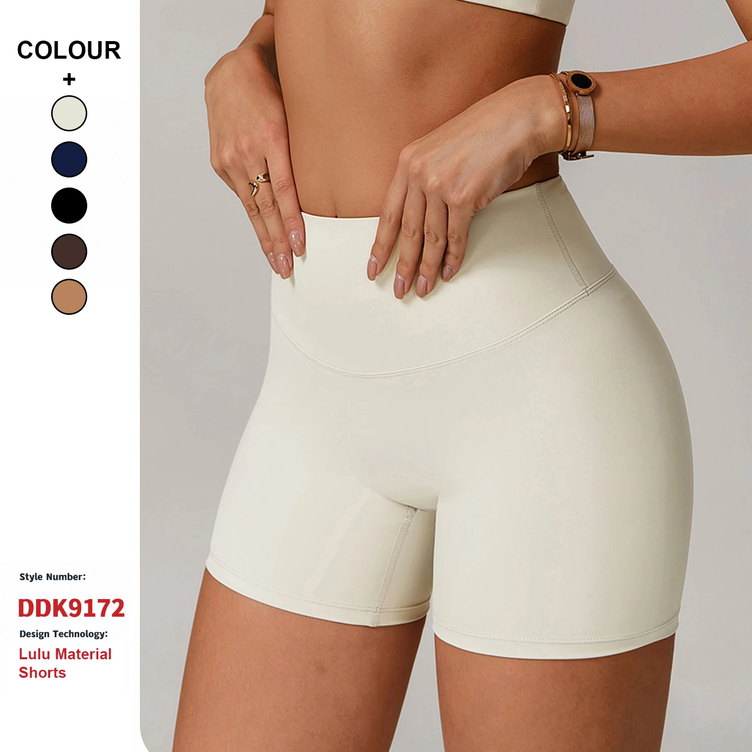 Custom High Quality Hip Lift Yoga Shorts Gym High Waist Tight Fitness Running Cycling Sports Butt Lift Shorts for Women