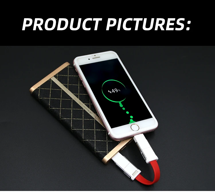 Portable Short 4 in 1 Magnetic Keychain USB Charging Cable for Android Micro USB, iPhone and USB-C - ANKUX.COM