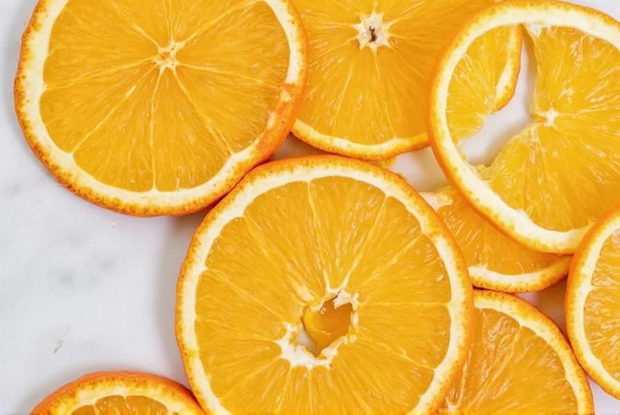 Final dried orange peel display