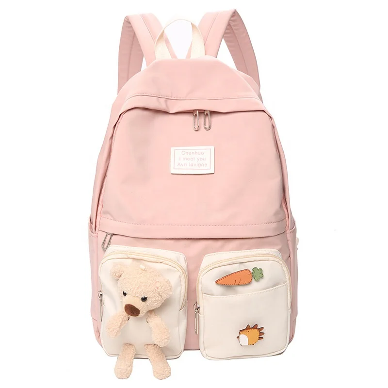 

Dropshipping FEON Wholesale Price Campus Backpack Japan Quality Pre School Bag Students, Pink,black,purple,blue