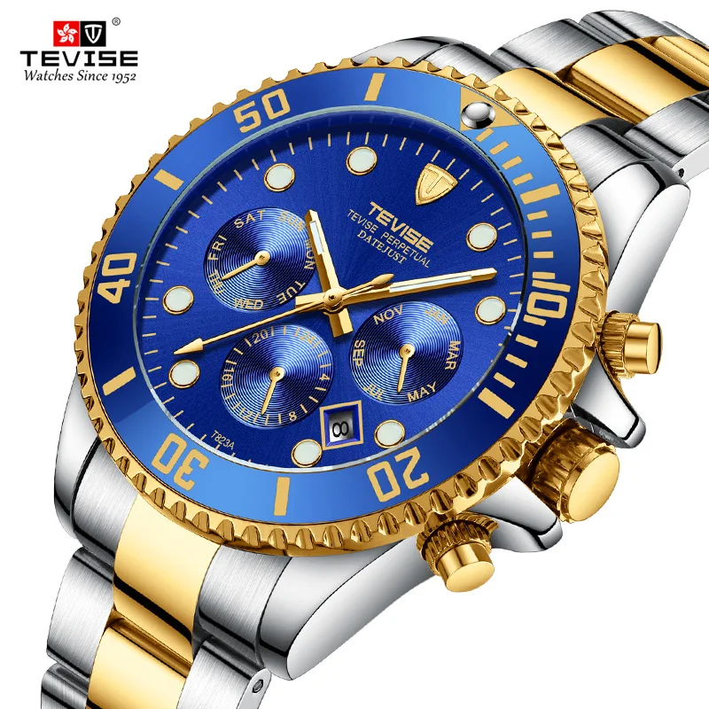 2019 New Tevise Brand Men Mechanical Watches Automatic Watch Date Fashion luxury Clock Male
