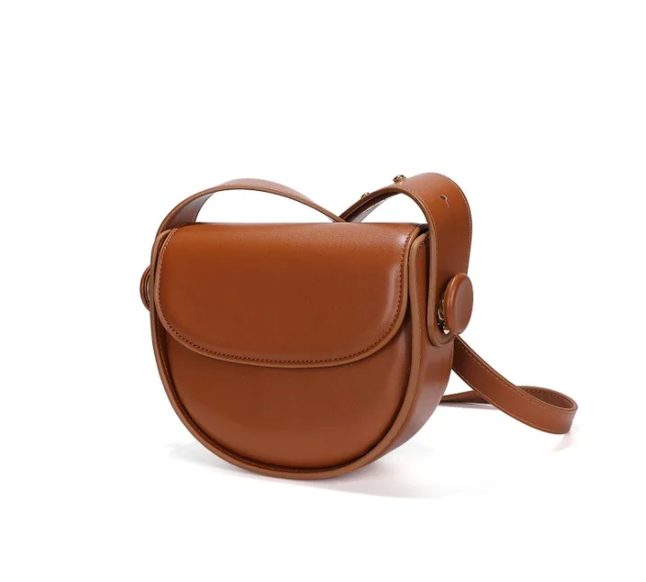 

2021 new fashion vintage saddle bags women lock half moon shoulder bag designer handbags for women