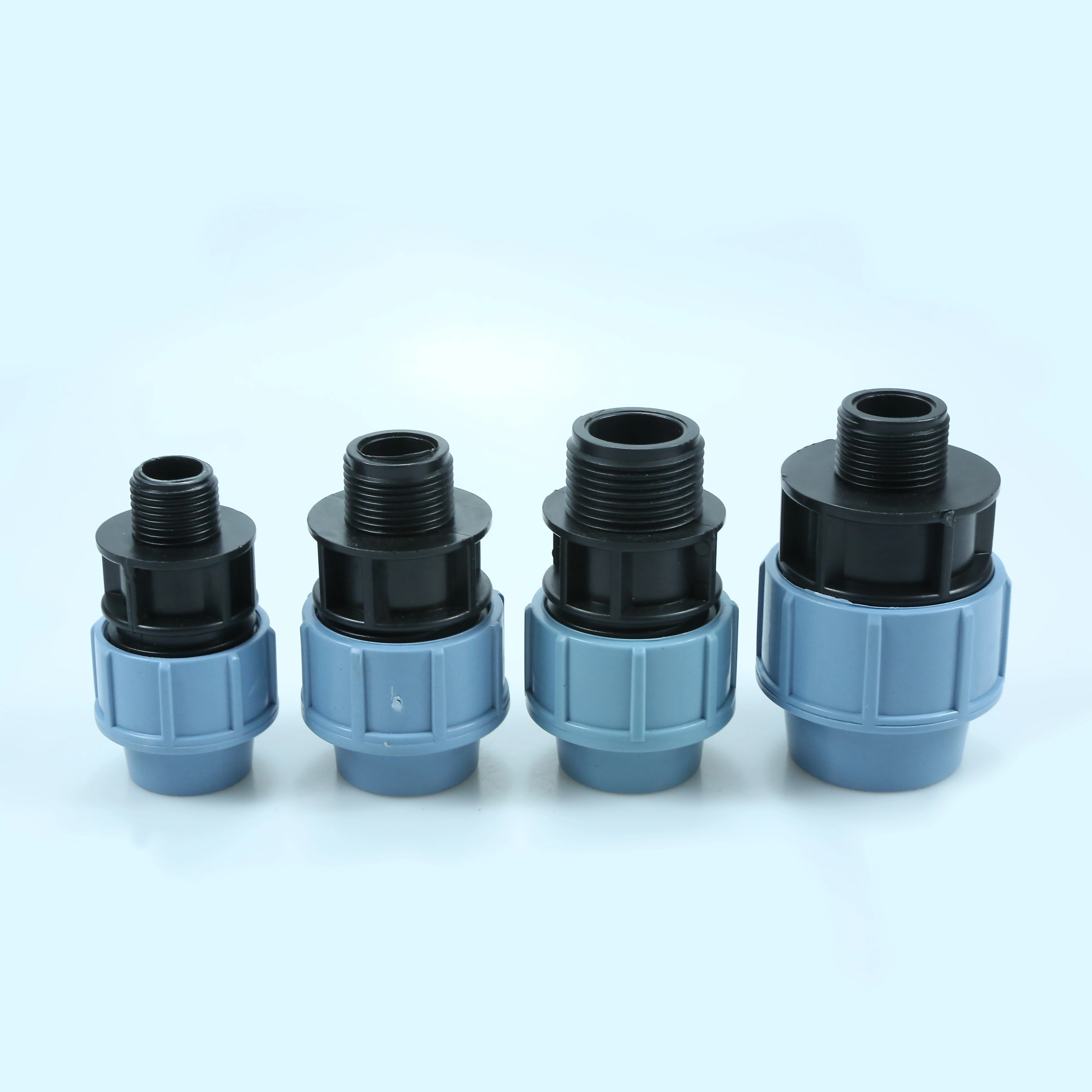 

premium quality Compression PP flexible Black blue Pipe fitting Connecting, Customized