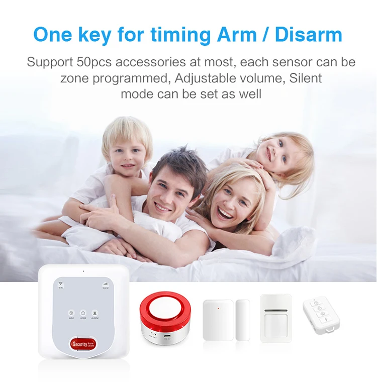 WiFi APP Wireless Control Smart Safe Home Anti-burglar Security Alarm System - ANKUX.COM