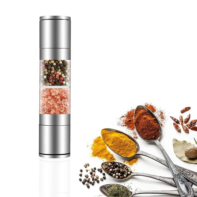 

New Low MOQ 2021 Mini BBQ Tools Stainless Steel Salt and Pepper Grinder