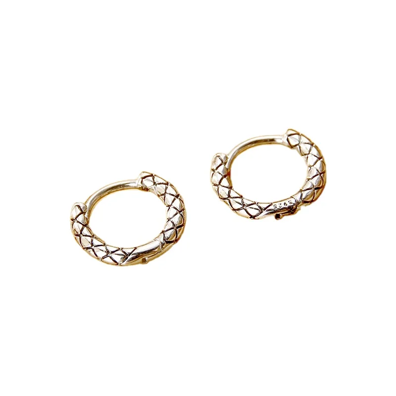 

Factory Directly wholesale 925 Sterling Silver Simple fashion Retro Hoop Earring For Women jewelry 2023