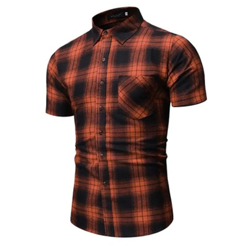 

Men's Shirts plaid Pattern Casual Men Summer office Style Tops