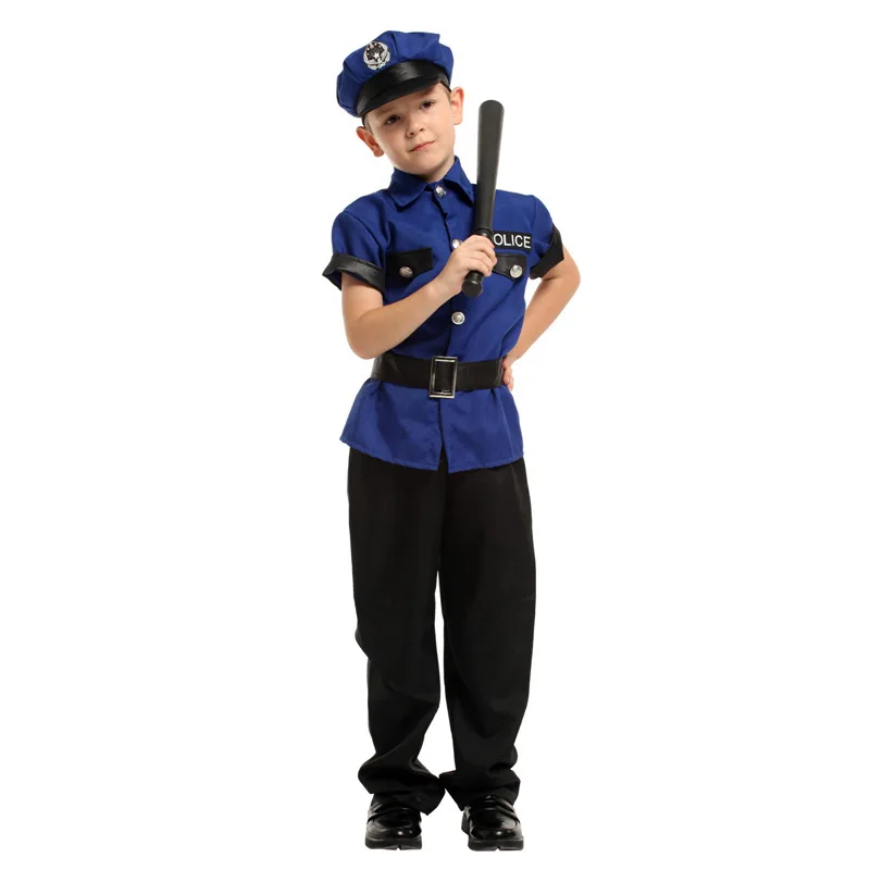 

Kids Deluxe Police Officer Costume and Role Play Kit For Halloween Carnival Party