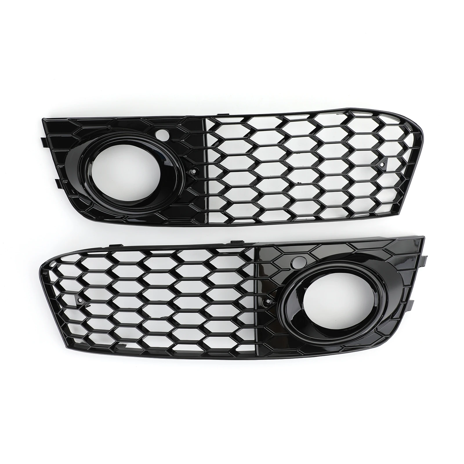 

Areyourshop Pair Honeycomb Mesh Fog Light Open Vent Grill Intake For Audi A4 B8 2009 2010 2011 2012, Black