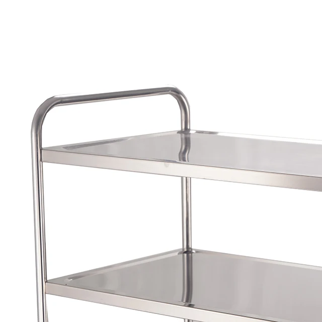 
Detachable Stainless Steel Hotel Room Guest Supplies Service Serving Trolley Cart 