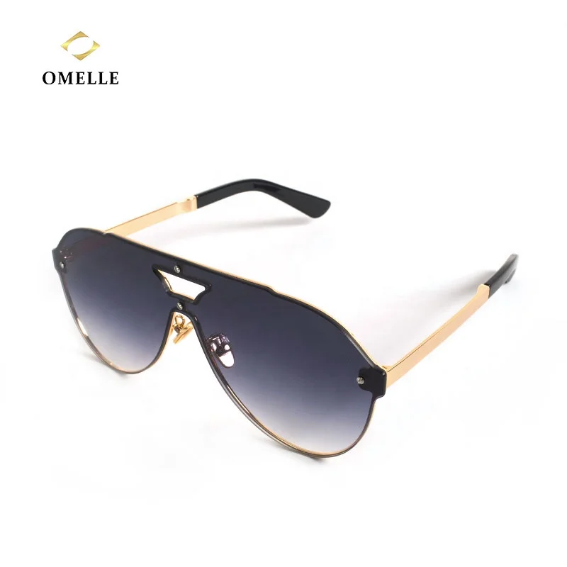 

OMELLE High Quality Women Oversize Metal Sunglasses Men 2021 Sun Glasses