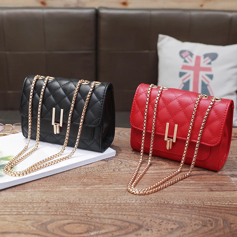 

2021 ladies chain purses wholesale branded handbags women purses and handbags, Yellow, red, black, pink