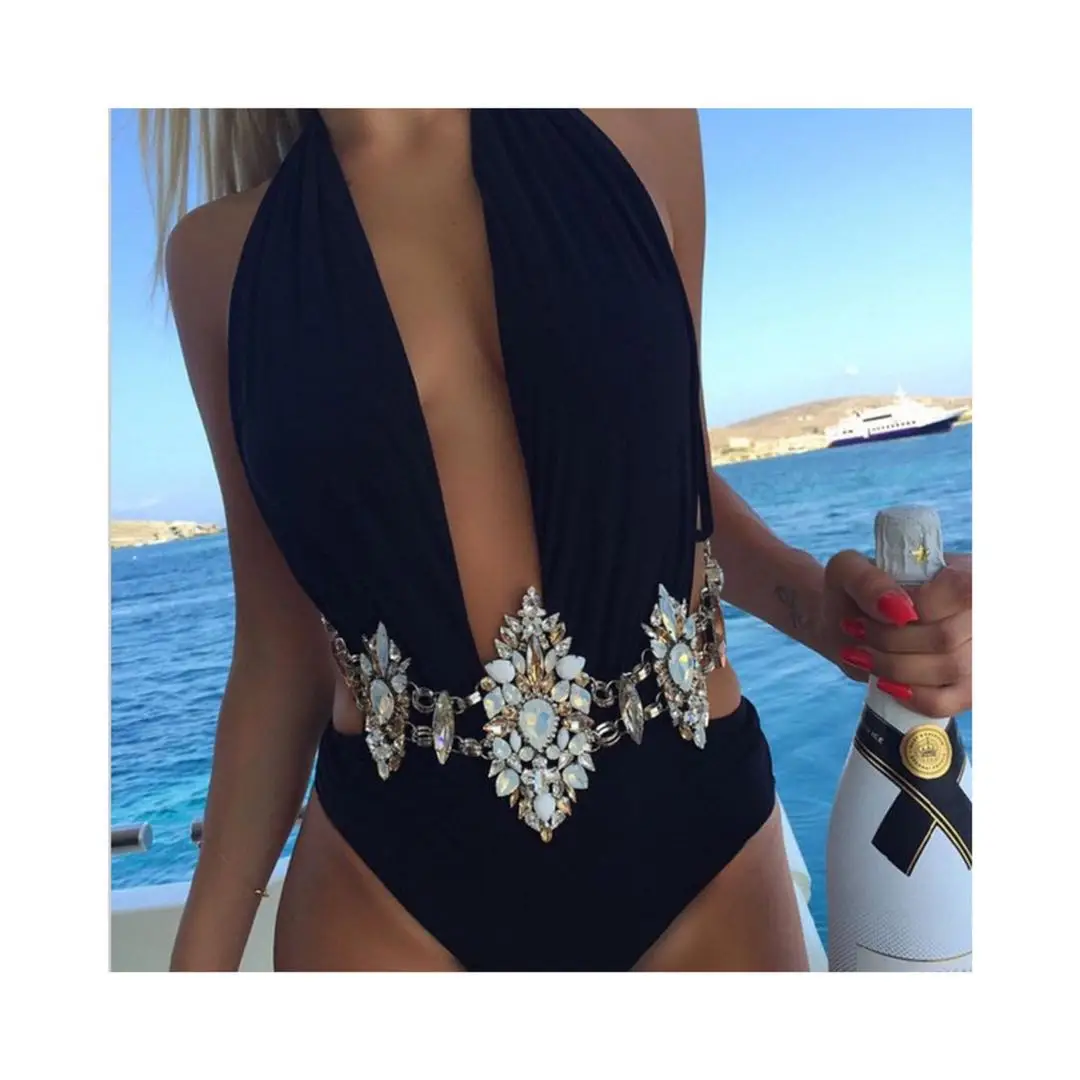 

Bikini sexy low waist body chain alloy superflash drill