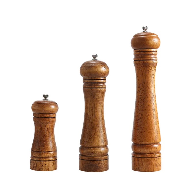 

Kitchenware Pepper Grinder Oak 5"8"10" Manual Pepper Grinder Wood