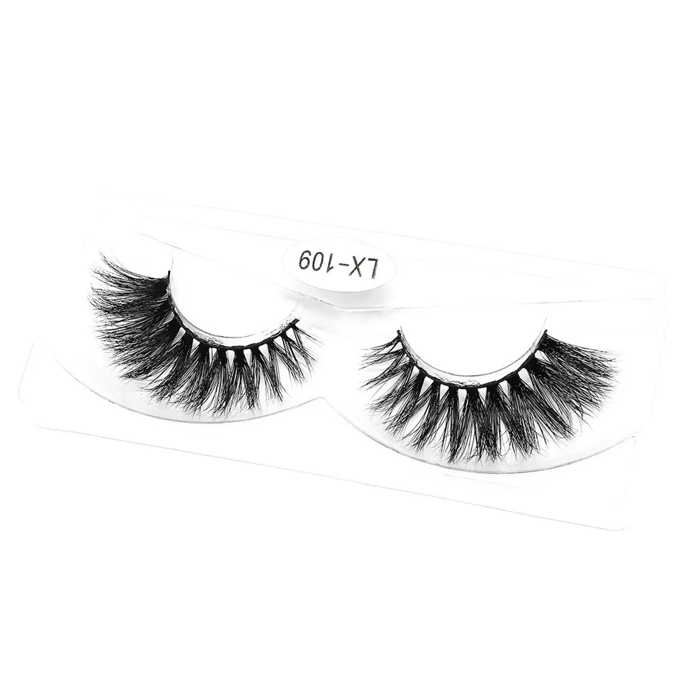 

Free sample beauty makeup product handmade high quality real 3d mink strip false fake eye lashes, Picture shows