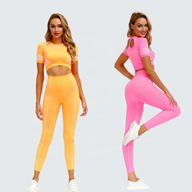

High quality gym wear for women Wholesale lady Seamless yoga sport wear, As the picture show