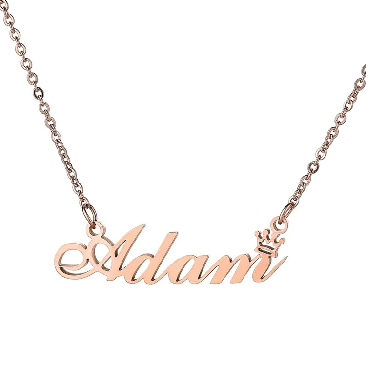 

Personalized simple custom name necklace stainless steel customized jewelry