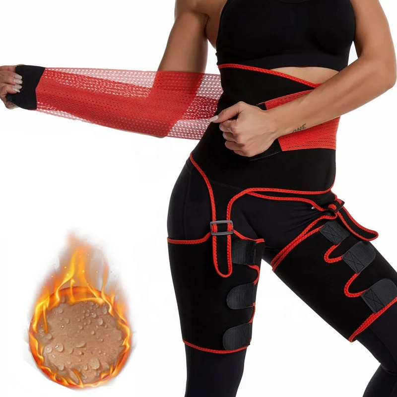 

Slim Red Body Shaper High Compression Neoprene Thigh Trimmer With Waist Belt Waist Thigh Waist Trainer