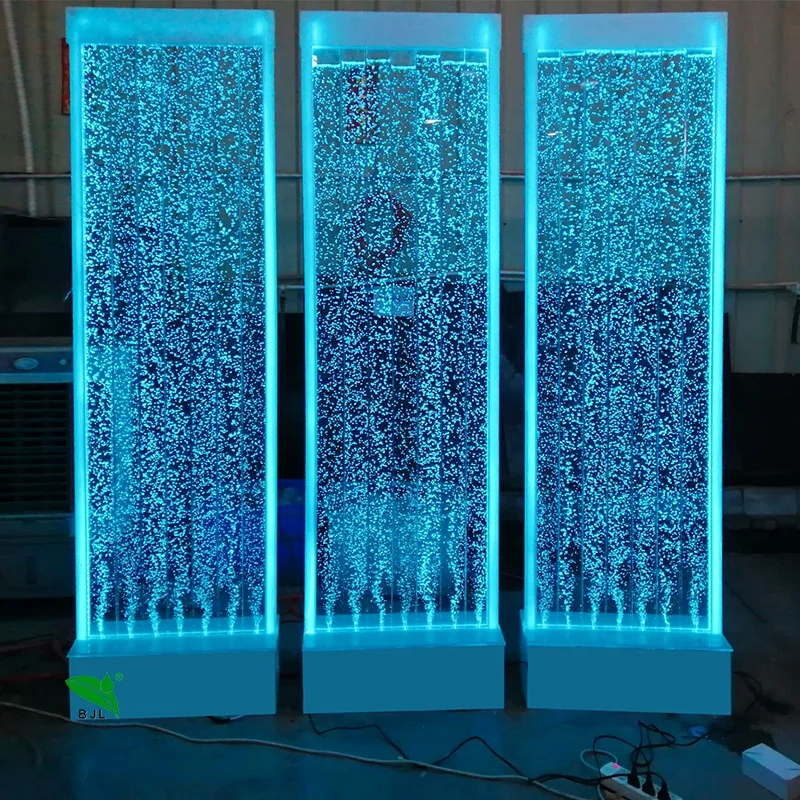 

hot sale remote control color changing LED acrylic bubble water wall for wedding decoration