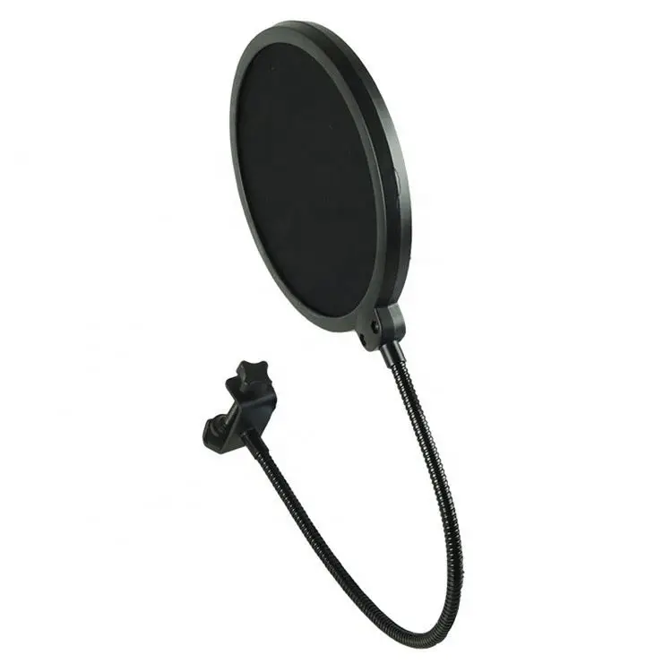 

Professional Mic Pop Filter Holder For Studio Microphone Audio recording, Black