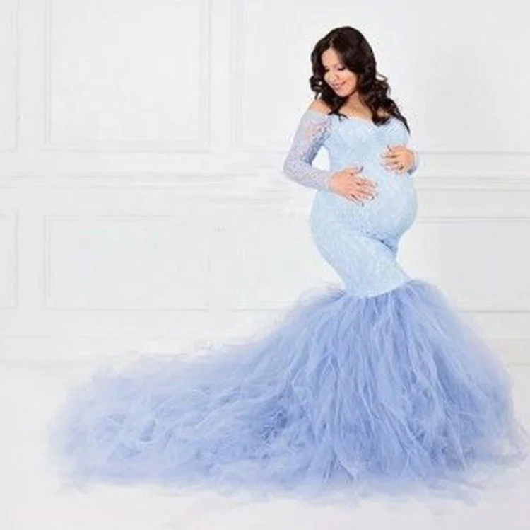 

amazon top seller Maternity+Clothing Gown Dresses For Photography Pregnant Maternity Photo Shoot Dresses Props ropa mujer, As pictures