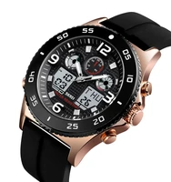 

new 2019 SKMEI 1538 quartz watch stainless steel analog digital watches for men