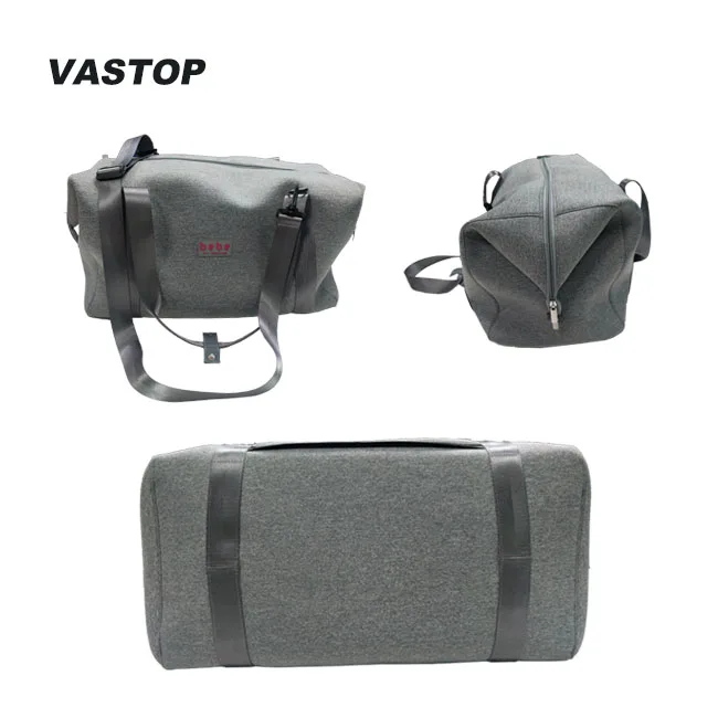 

Blank Sports Duffle Bag Gym Bag Neoprene Travel Luggage Duffel Bag with Adjustable Strap, Black, gray custom