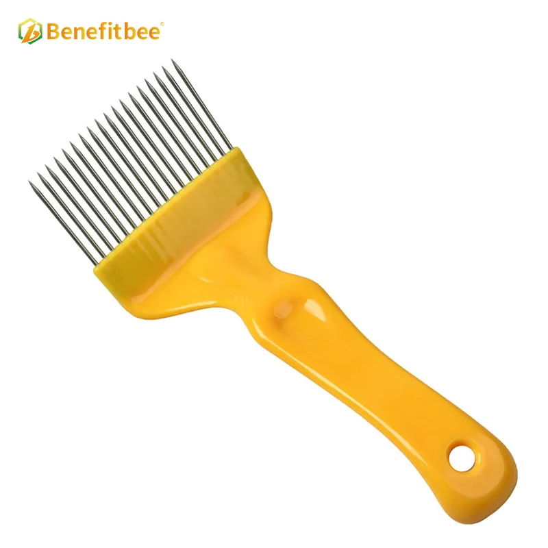 

Apiculture tools Stainless Steel yellow honey 18pin Straight uncapping fork