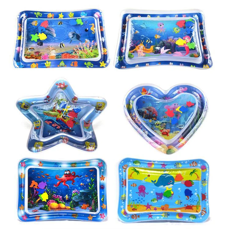 

Good quality inflatable slapped pad toy Inflatable Baby Water Mat, Blue