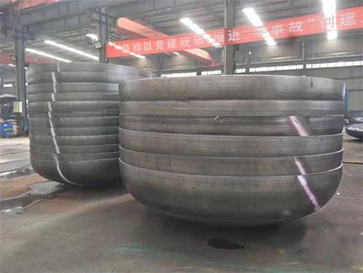 Hot Pressed Carbon Steel Dish Elliptical Head for Tanks Smooth Polishing Forging Technique ASTM JIS Standards Weld for Chemical