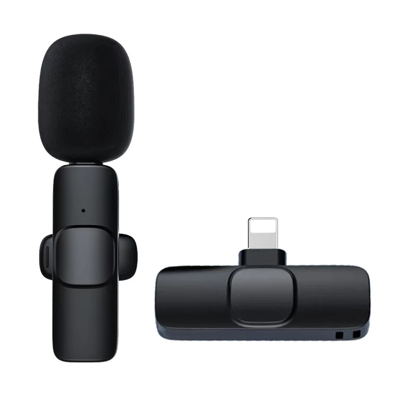 

Microphone Factory Wholesales Newly Designed Wireless Microphone Portable Podcast With recording For Iphone 11 12